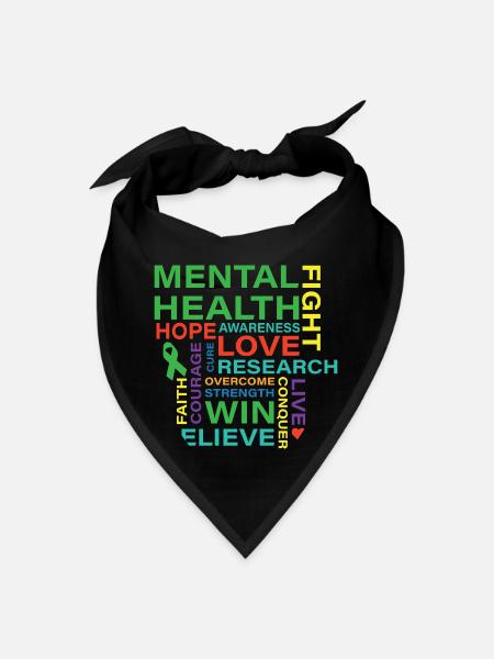 Mental Health Awareness Month Shirt - Bandana - black - Front