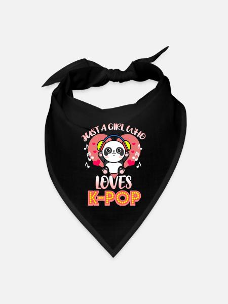 Just A Girl Who Loves K Pop For K Pop Fanatic - Bandana - black - Front