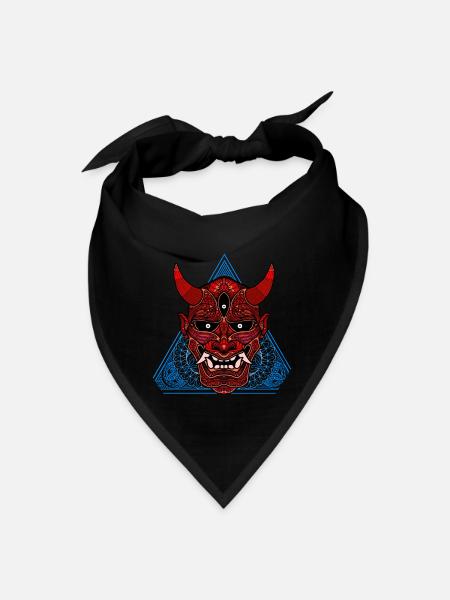 Oni mask - Bandana - black - Front