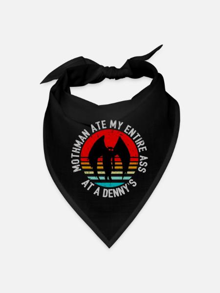 Mothman Ate My Entire Ass cryptozoology - Bandana - black - Front