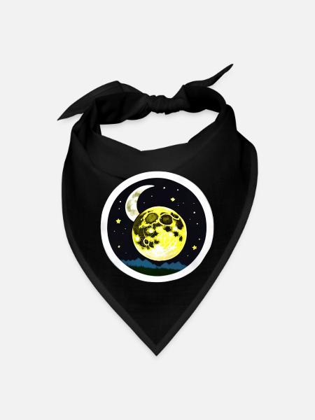 vintage moon | - Bandana - black - Front