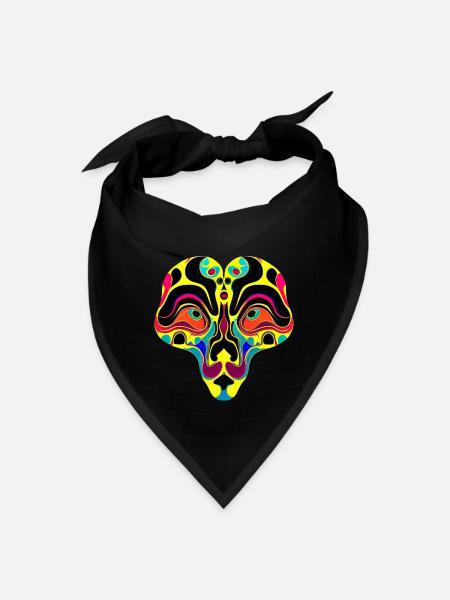 tribal mask | - Bandana - black - Front