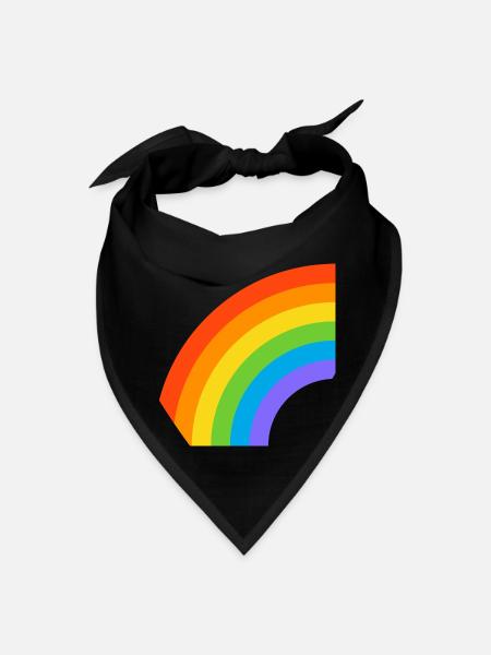 Quarter Rainbow nature blue gift - Bandana - black