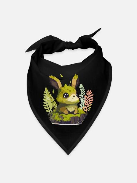 Moss Chubby Bunny - Bandana - black - Front
