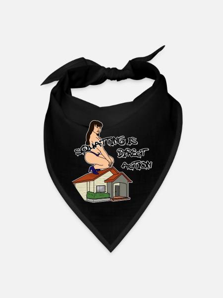 Squatting Is Direct Action - Bandana - black - Front