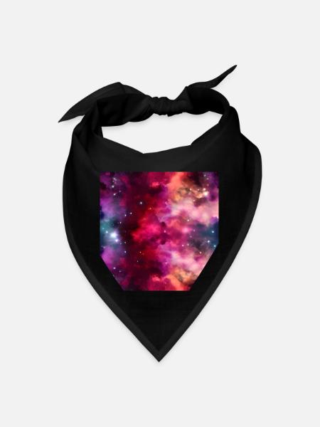 Galaxy nebula abstract design - Bandana - black - Front
