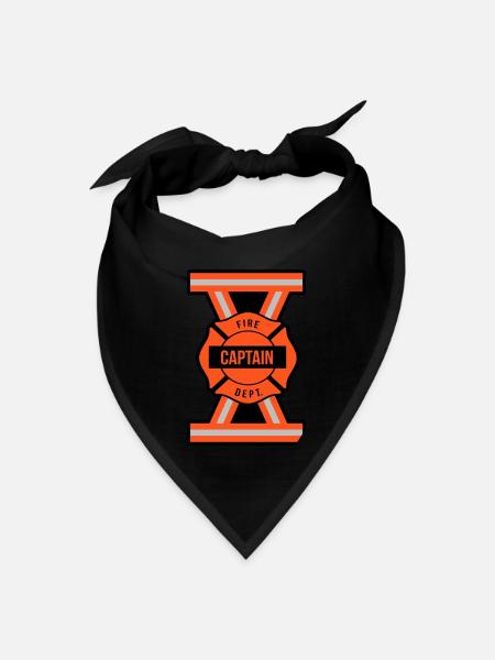 Captain Fire Department - Bandana - black - Front