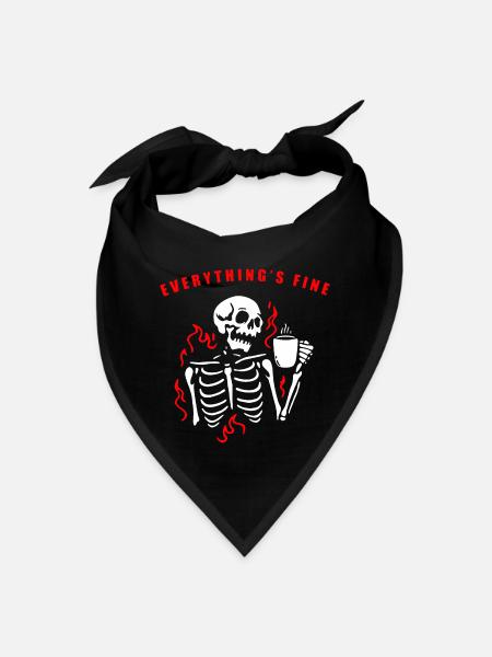 i m fine it s fine everything is fine - Bandana - black - Front
