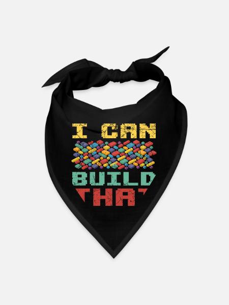 I Can Build This Building Blocks - Bandana - black - Front