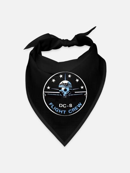 DC-8 Flight Crew Badge - Bandana - black - Front