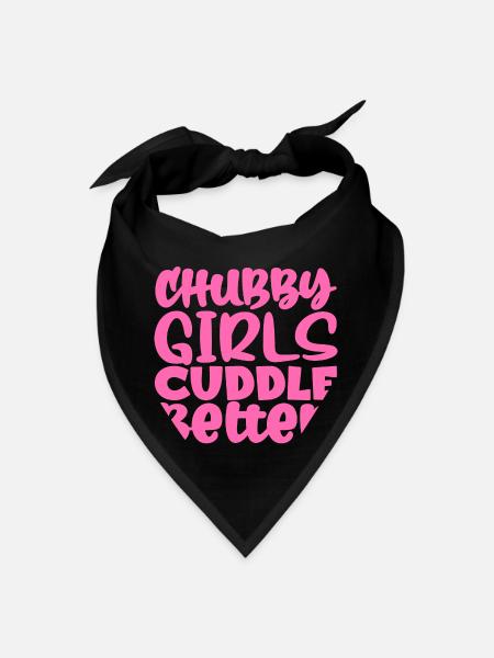 Chubby Girls Cuddle Better - Bandana - black - Front