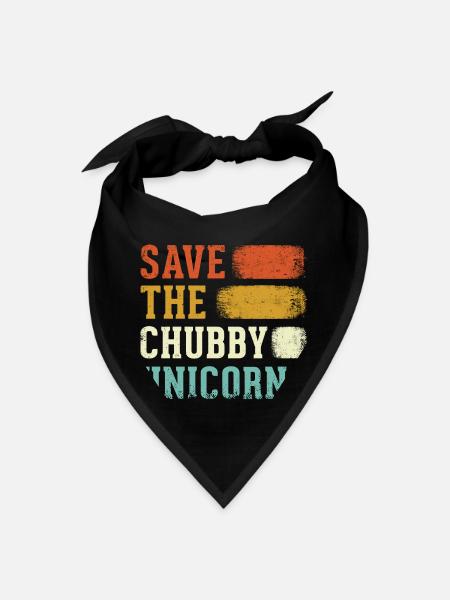 Save The Chubby Unicorns - Bandana - black - Front