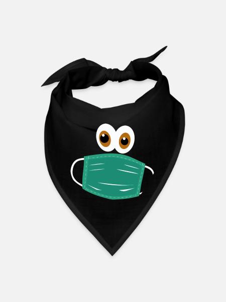 Cartoon With A Mask - Bandana - black - Front