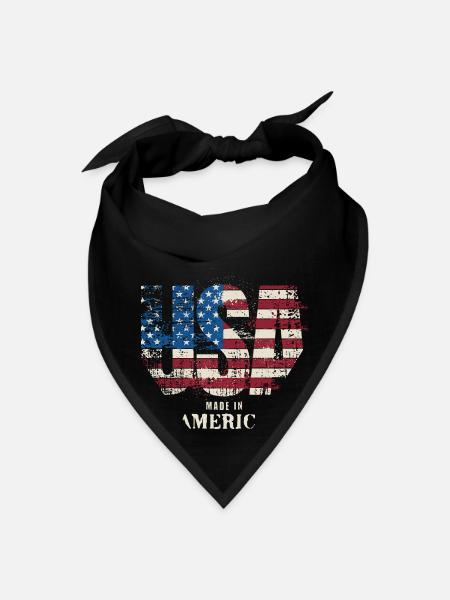 USA Made in America - Bandana - black