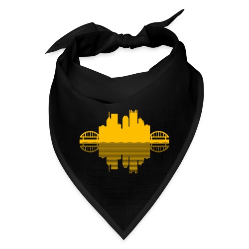 Pittsburgh Skyline Reflection (Gold) - Bandana