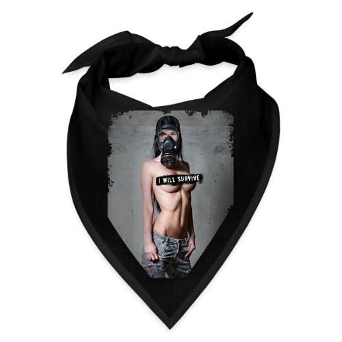 nude girl with gas mask - i will survive - Bandana