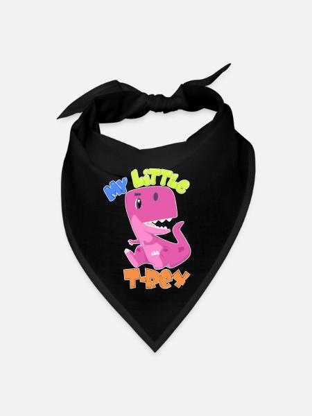 cute purple trex - Bandana - black