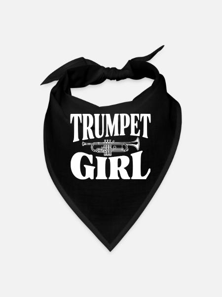 Trumpet Girl - Bandana - black - Front