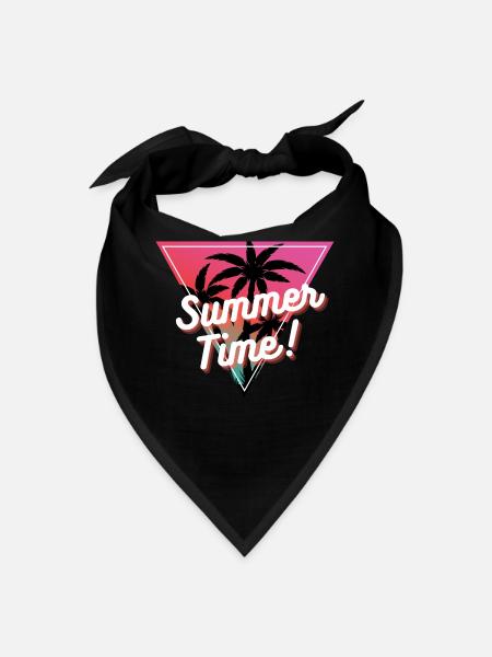 Summer Time Palms Neon - Bandana - black