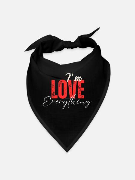 Love Everything Typography Tee - Bandana - black