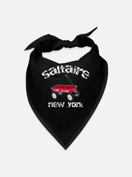SALTAIRE Fire Island red wagon summer LI NY  - Bandana - black - Front