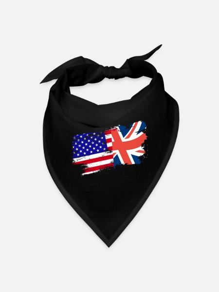 usa uk flag - Bandana - black - Front