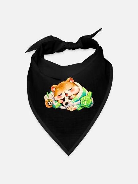 Cozy Soccer Hamster Dream - Bandana - black