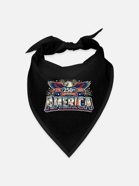 America 250th Anniversary 1776-2026 T-Shirt - Bandana - black - Front