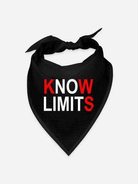 Know Limits Bold Typography - Bandana - black - Front