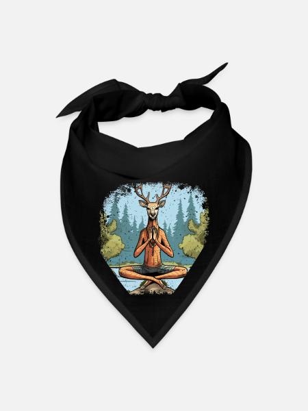 Deer Yogi - Bandana - black - Front