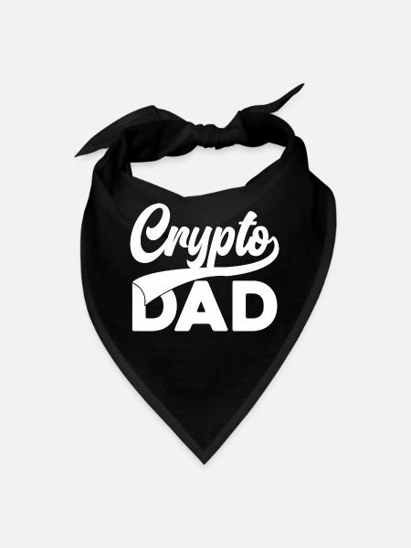 Crypto Dad Bold Script - Bandana - black - Front