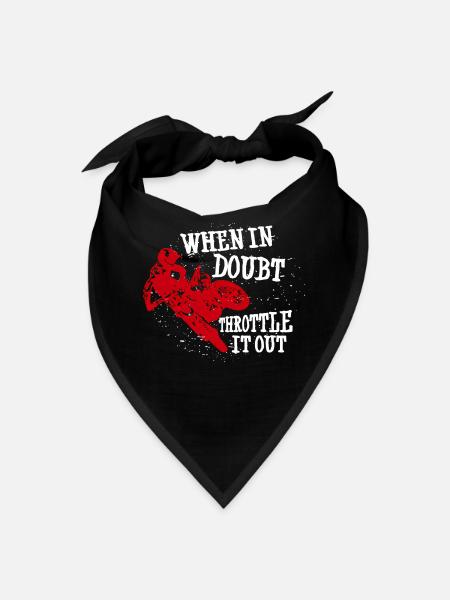 Throttle It Out Moto Quote - Bandana - black