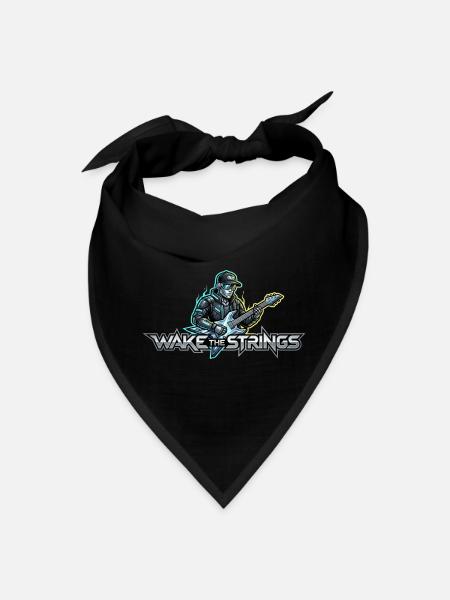 Wake The Strings - Retro Future Art - Bandana - black