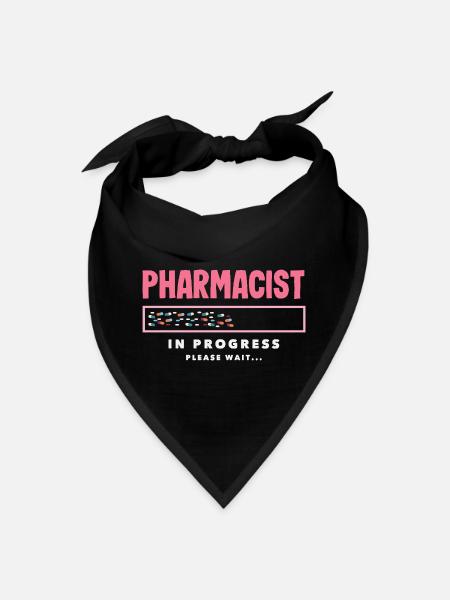 Pharmacist In Progress Pharmacy Tech Student - Bandana - black - Front