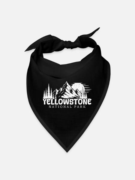 Sunlit Mountain Peaks Silhouette - Bandana - black - Front