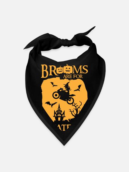 Brooms Are For Amateurs Funny Halloween - Bandana - black
