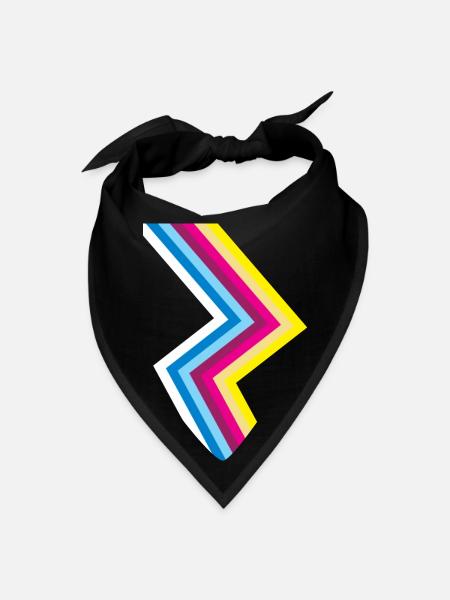 80s Neon Flash - Bandana - black - Front