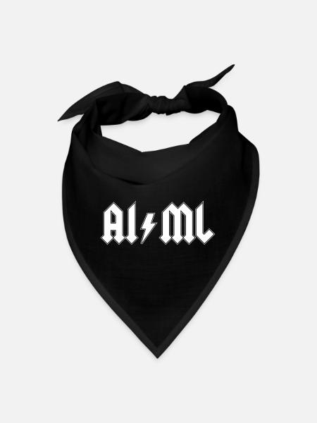 Funny AI Artificial Intelligence ML Machine - Bandana - black - Front