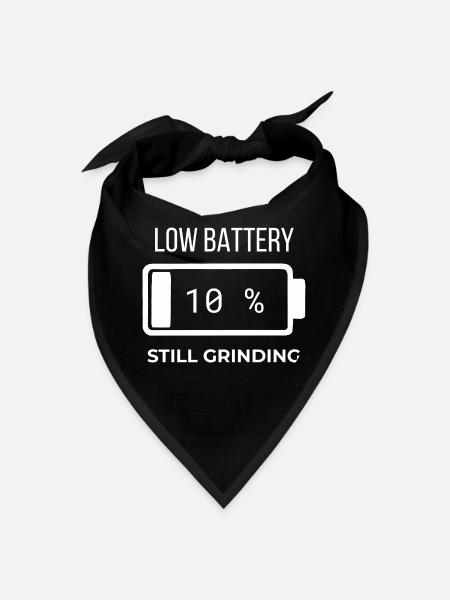 Low Battery - Bandana - black - Front