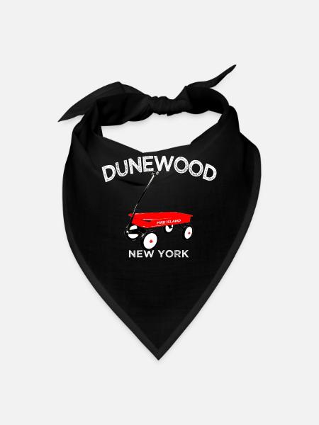 DUNEWOOD Fire Island red wagon summer LI NY  - Bandana - black - Front