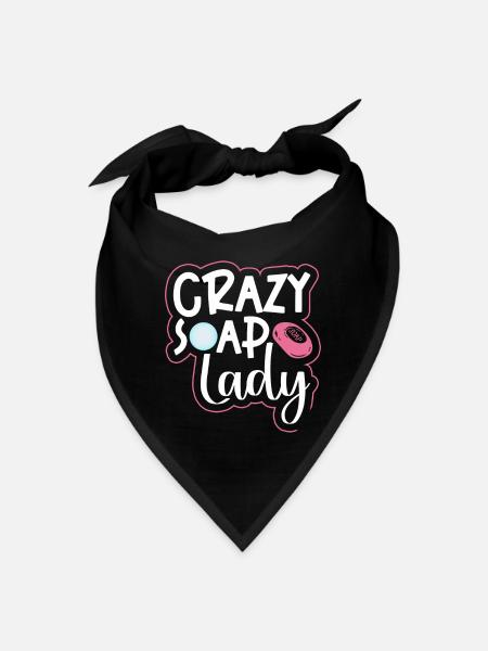 Crazy Soap Lady - Soap Making Soap Maker - Bandana - black - Front