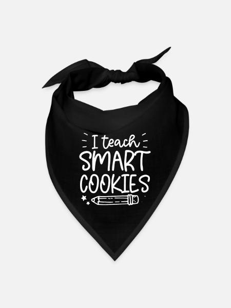 I Teach Smart Cookies For Primary School Teacher - Bandana - black - Front