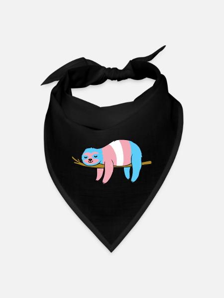 Transgender Sloth Trans Pride - Bandana - black - Front