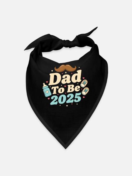 Dad To Be 2025 Dad est 2025 Daddy - Bandana - black - Front