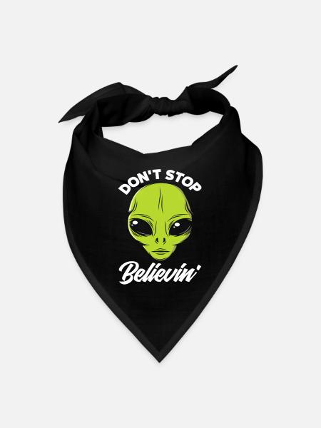 Don't Stop Believing Alien Face - Bandana - black - Front