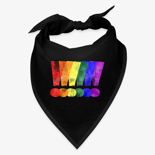 Distressed LGBT Gay Pride Exclamation Points - Bandana