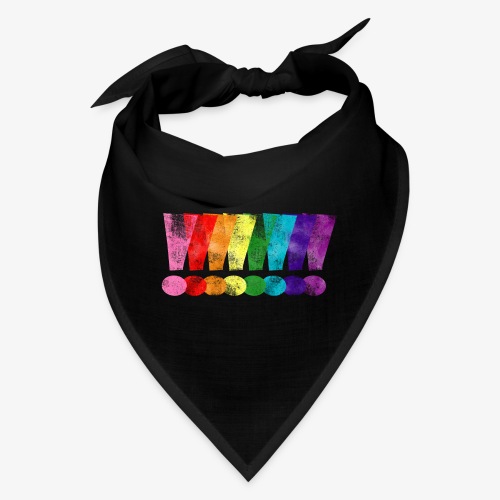 Distressed Gilbert Baker LGBT Pride Exclamation - Bandana