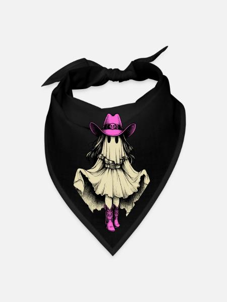 Cow-girl fantôme western Y2k - Bandana - noir - Devant