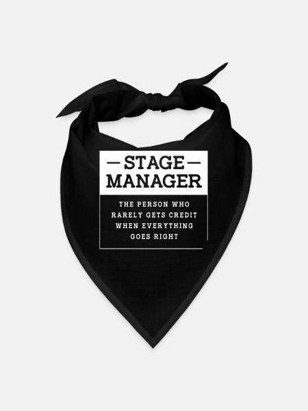Stage Crew Theater Stage Manager - Bandana - black - Front