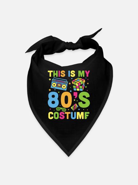 This Is My 80s Costume Retro - Bandana - black